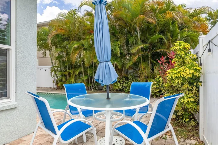 Outdoor dining area