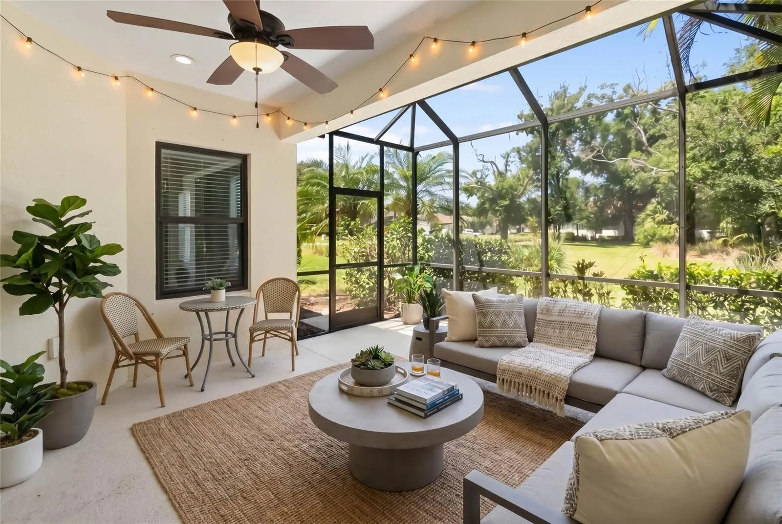 Virtually staged lanai