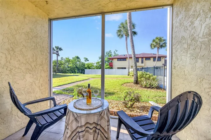 Lanai with pool view