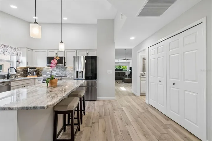 Laundry area located conveniently off kitchen