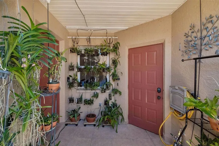 Courtyard Entryway to Garage Door