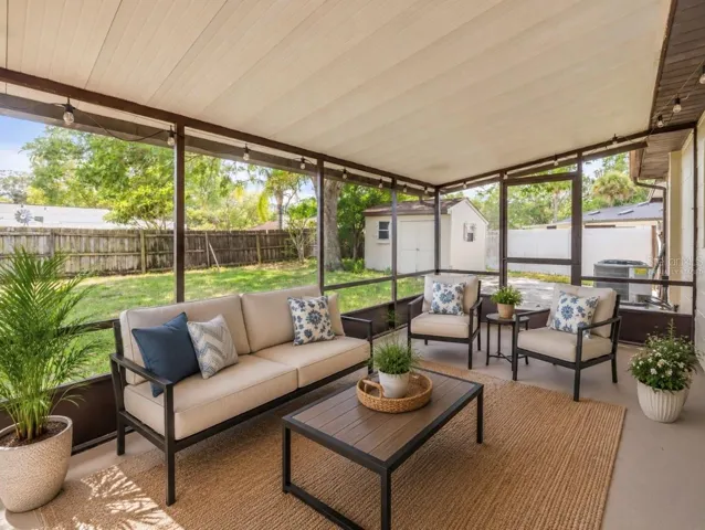 Virtually Staged Back porch