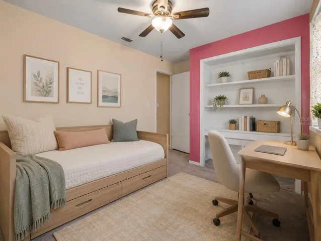 Virtually Staged guest room