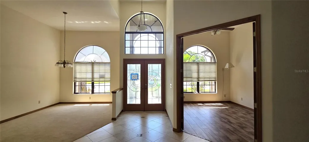 Entry Foyer w/Dining Room on left, Office on right