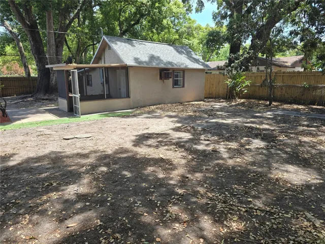 Side yard of the home