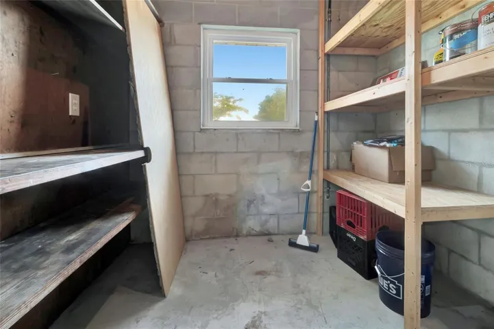 Storage inside garage