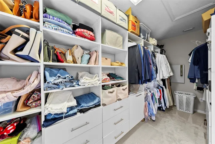 Amazing walk in closet in the primary bedroom.