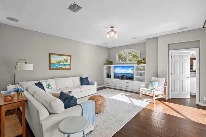 Large TV entertainment room with amazing natural light.