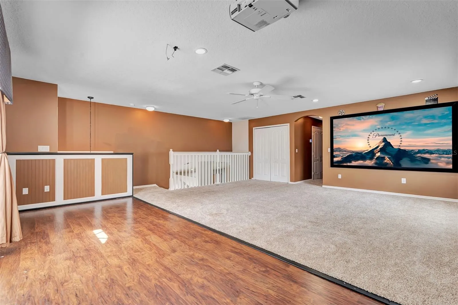 Upstairs media room