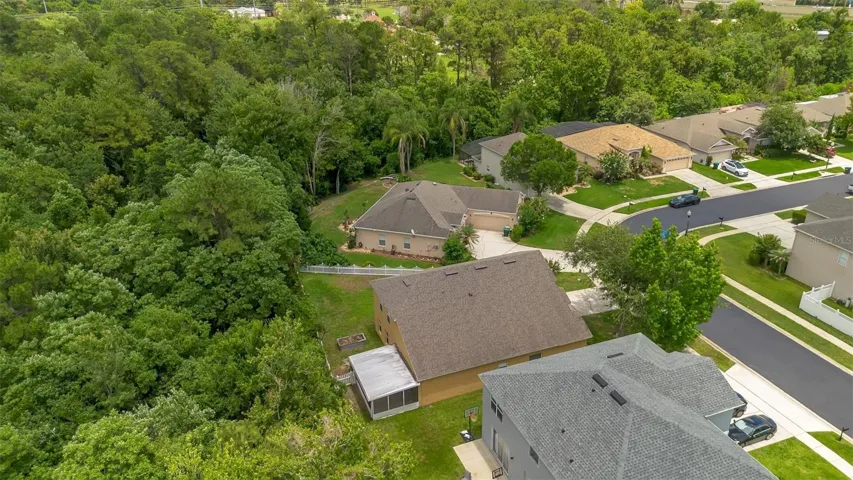 Aerial view looking east