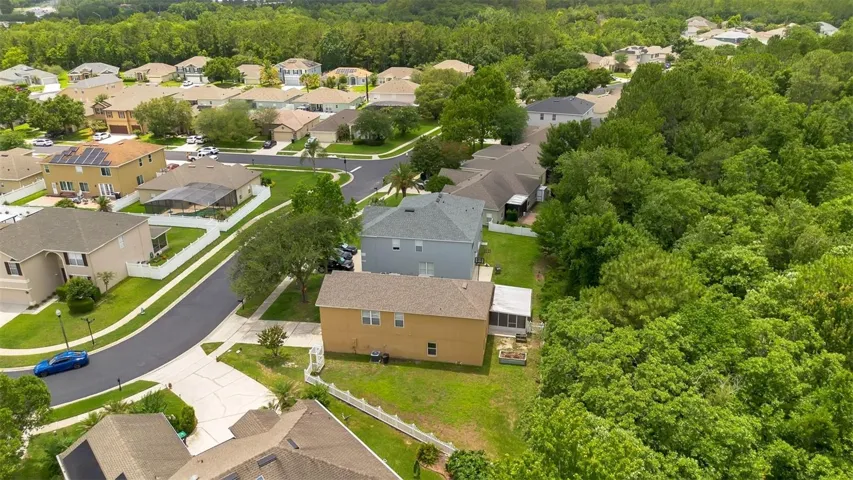 Aerial view looking west