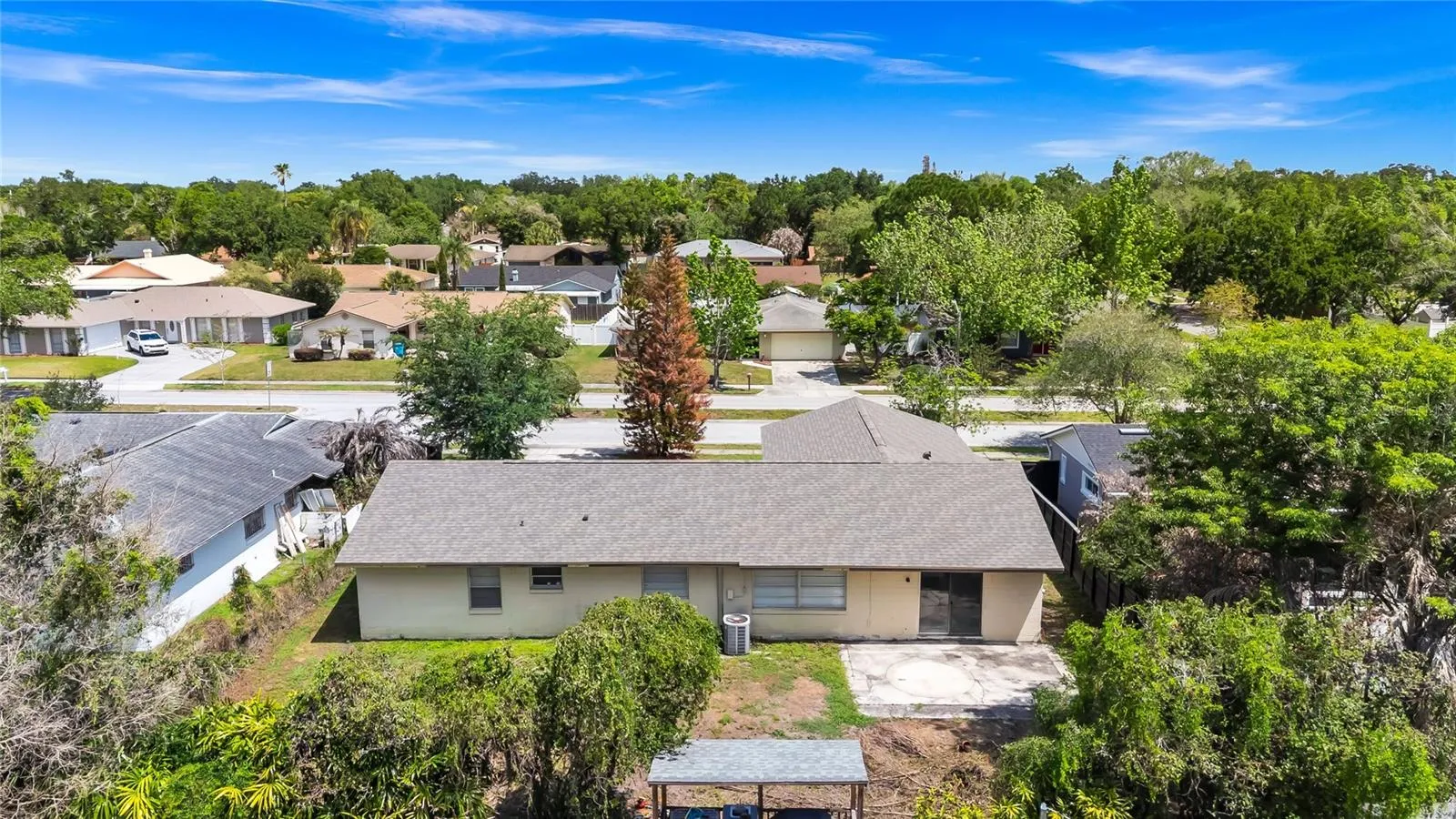 Aerial - Backyard-looking North
