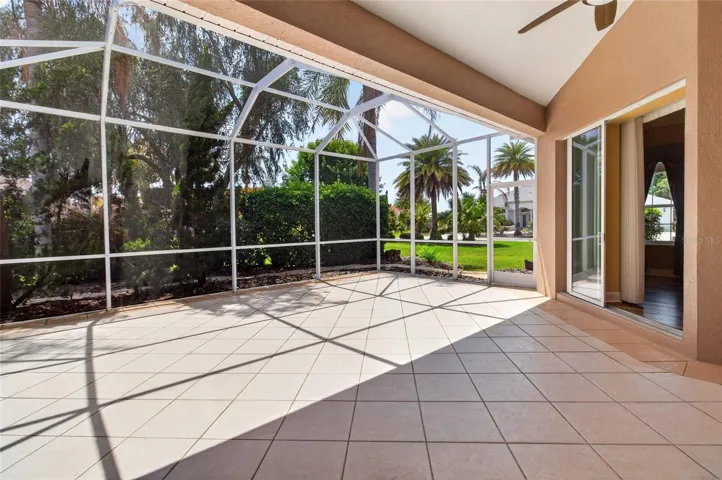 COMPLETE PRIVACY WITH LANDSCAPING. STACK BACK SLIDING GLASS DOORS LEADING TO THE PRIMARY BEDROOM.