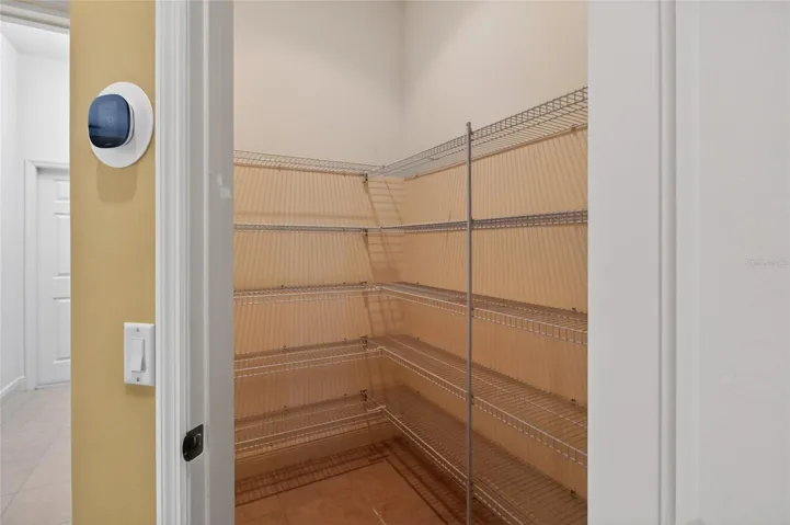 LARGE WALK-IN PANTRY.