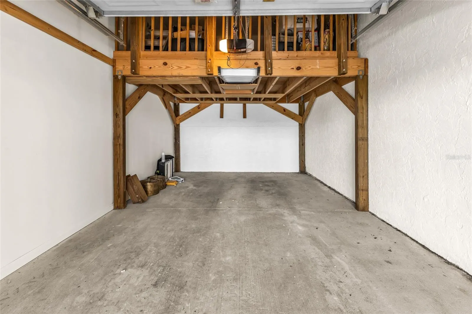 Garage F. 12' 3" wide and 20' 0" deep with storage platform 12' 3" x 10' 0"