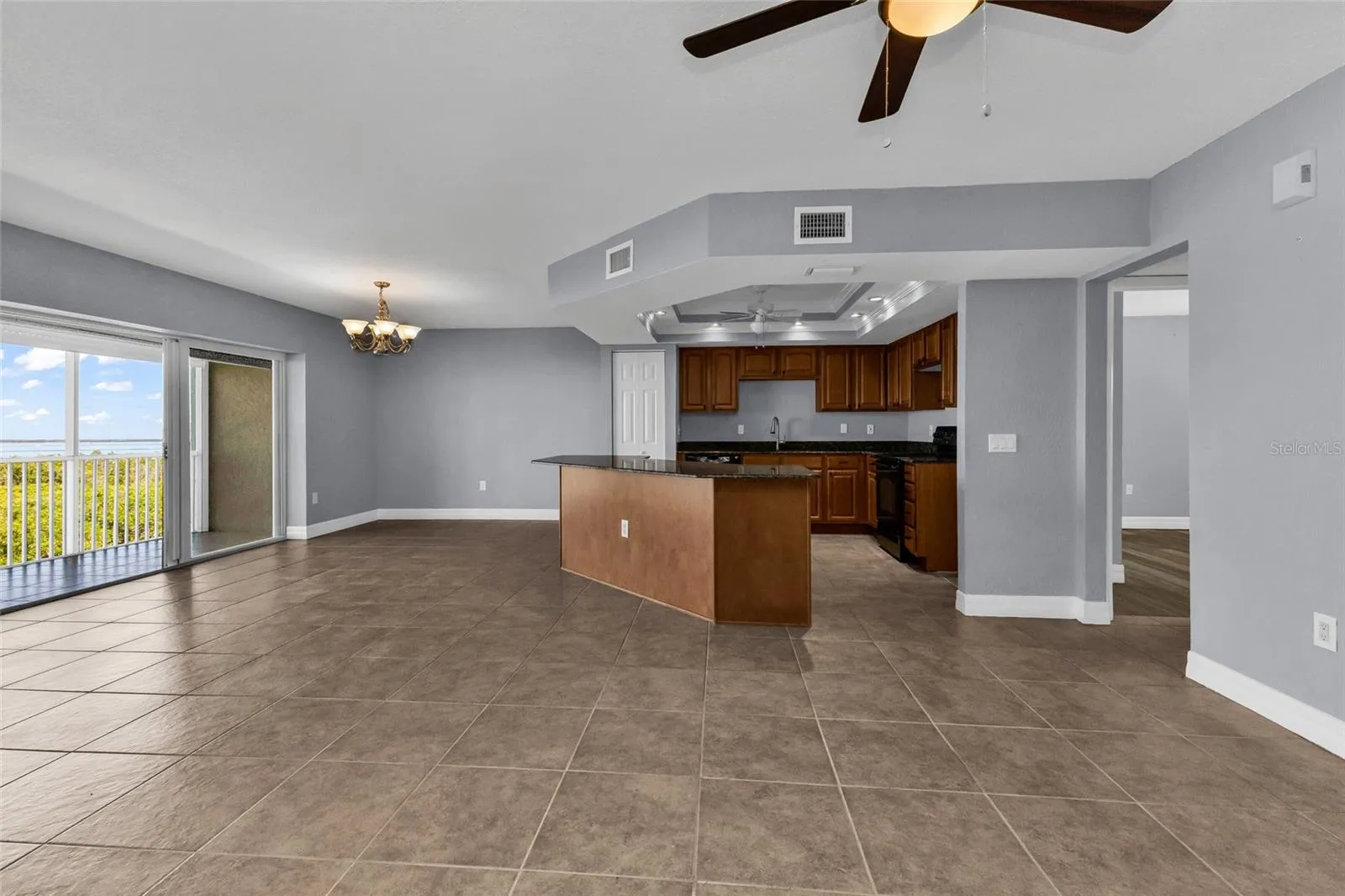 Living room and kitchen