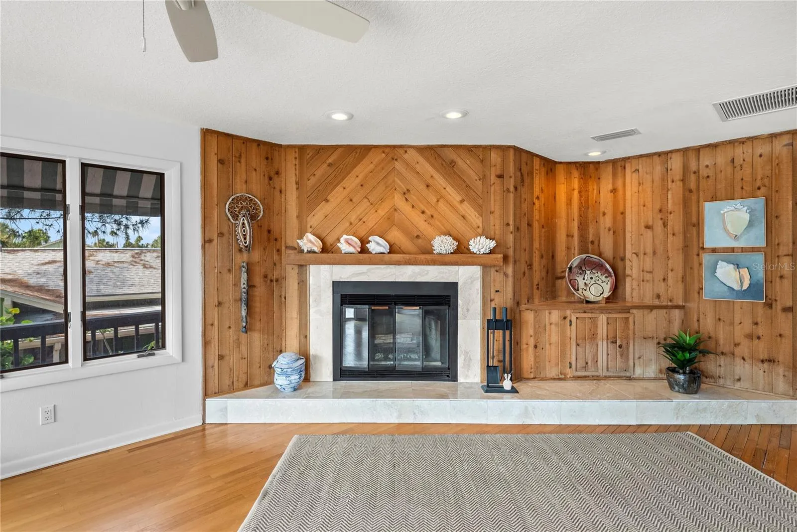 Main Living Level with 1 of 3 Fireplaces
