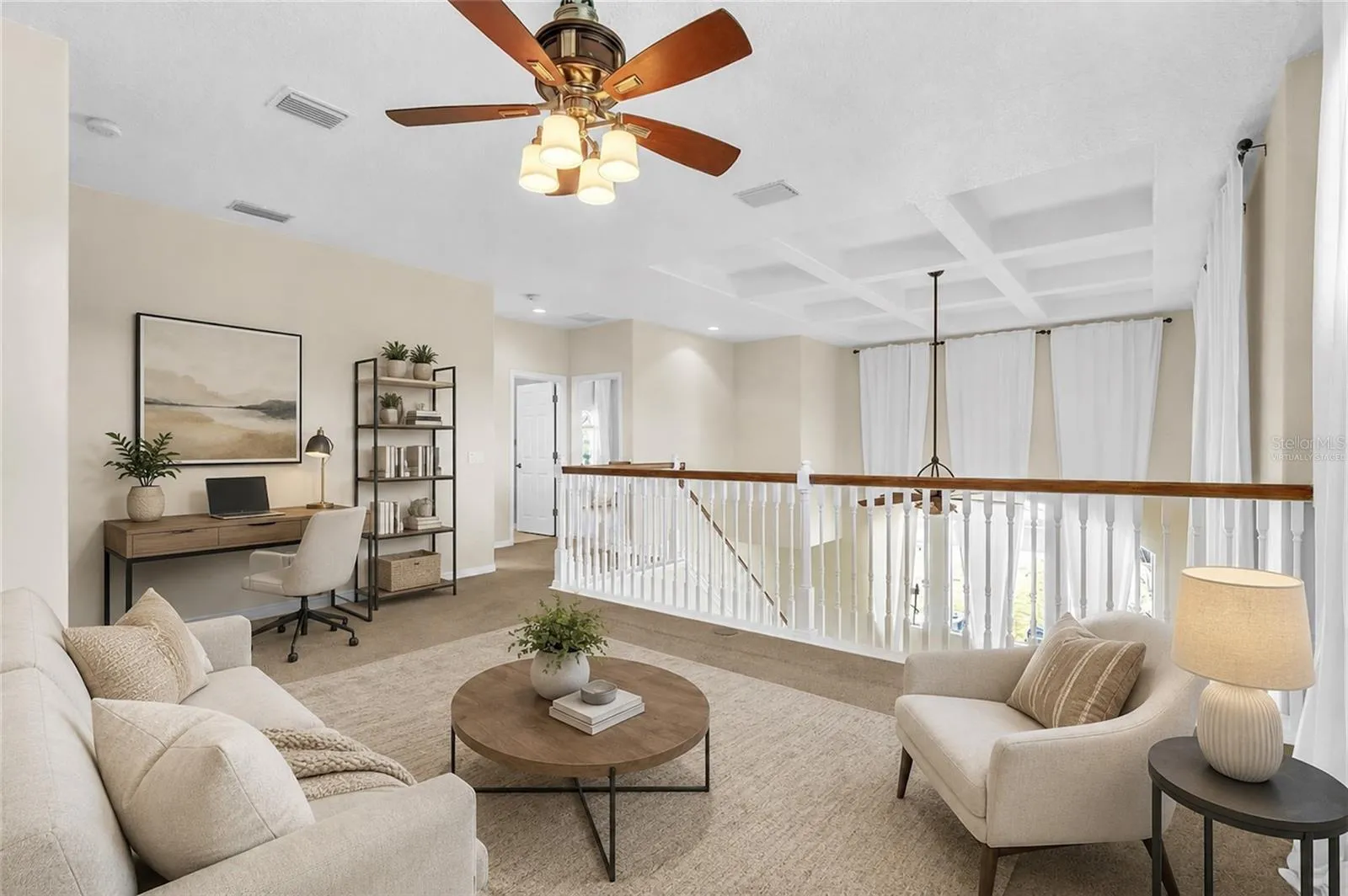 upper level -  large loft virtually staged