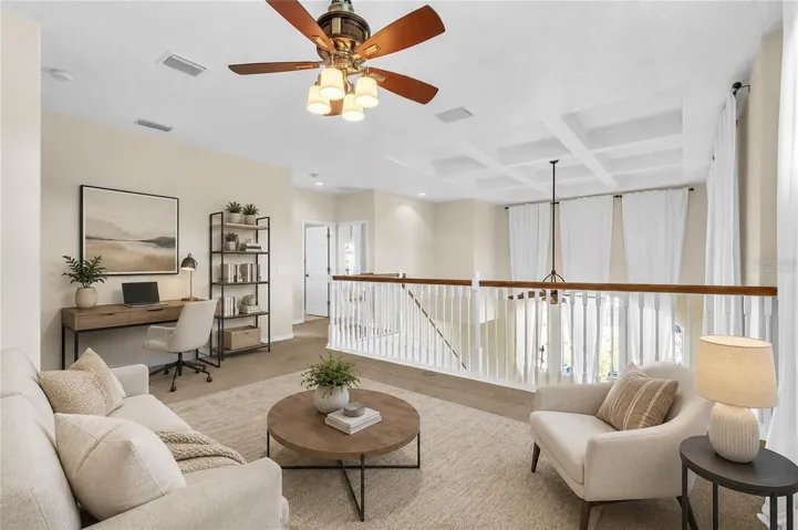 upper level -  large loft virtually staged