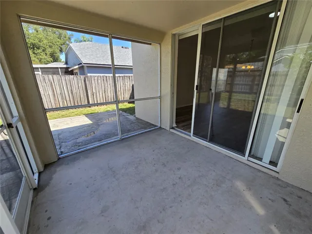Screened back porch