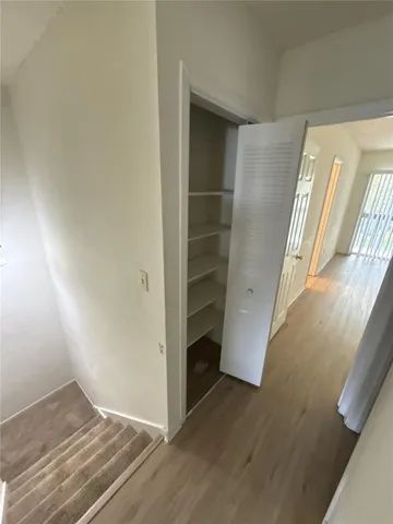 upstairs hallway and linen closet.