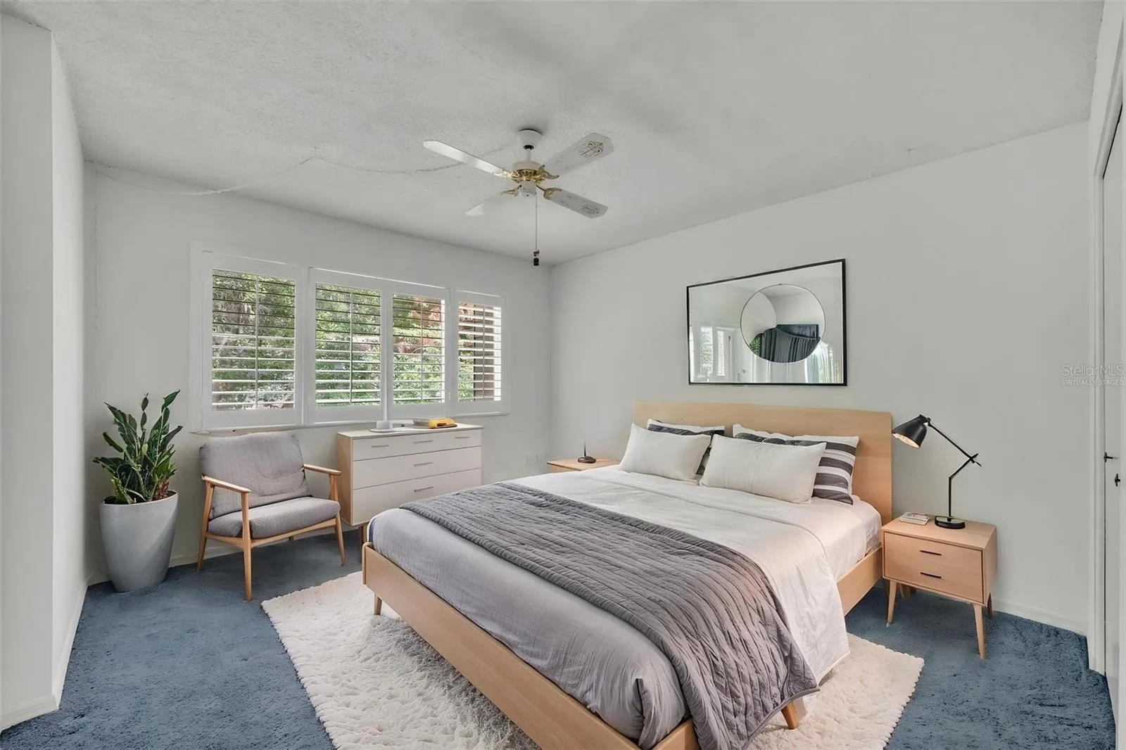 Virtually staged secondary bedroom