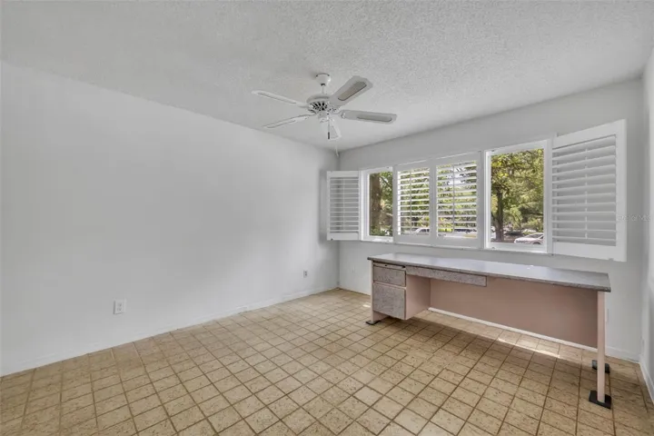 Office and third bedroom with desk