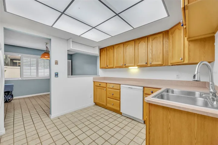 Kitchen opening to the dining room