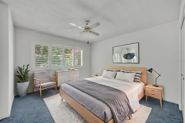 Virtually staged secondary bedroom