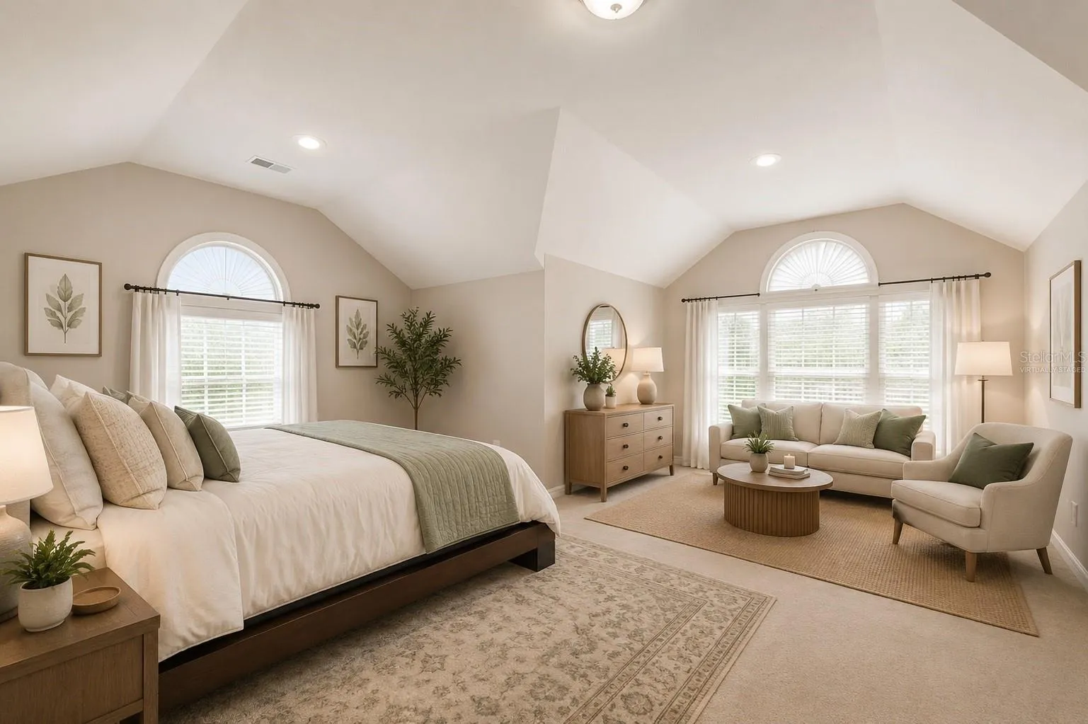 Upstairs bonus room, virtually staged
