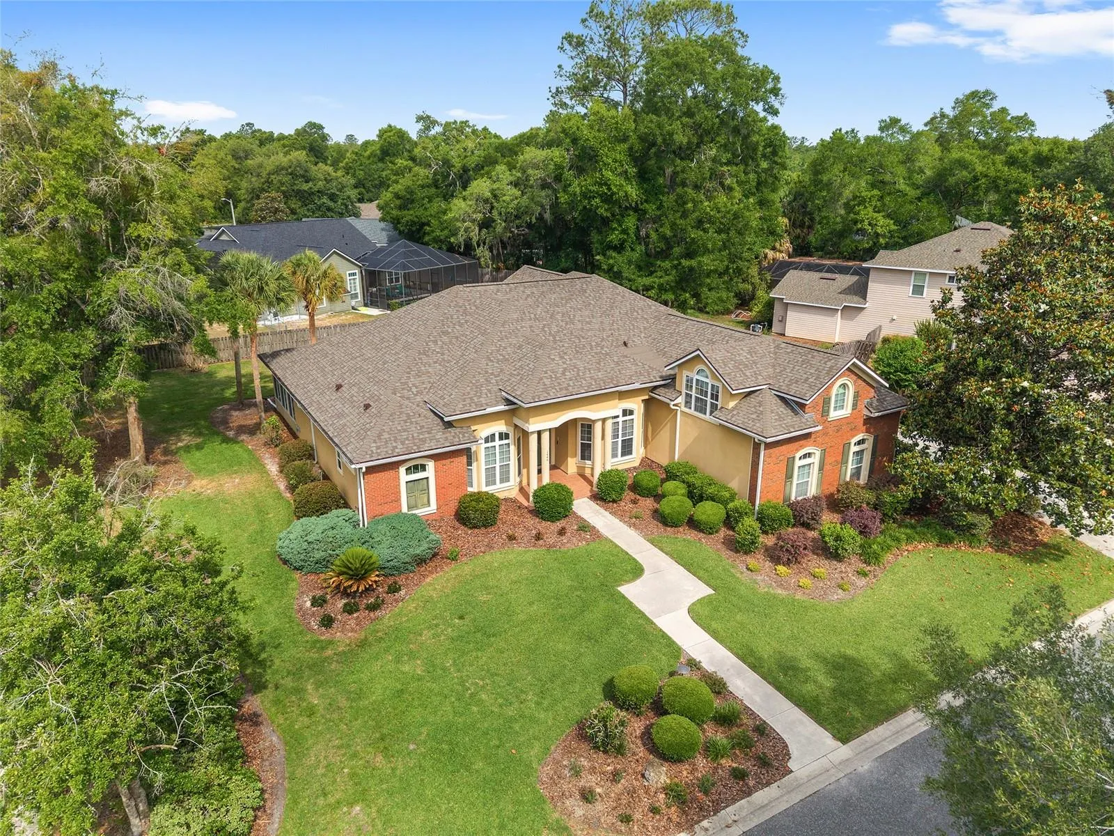Mature landscaping