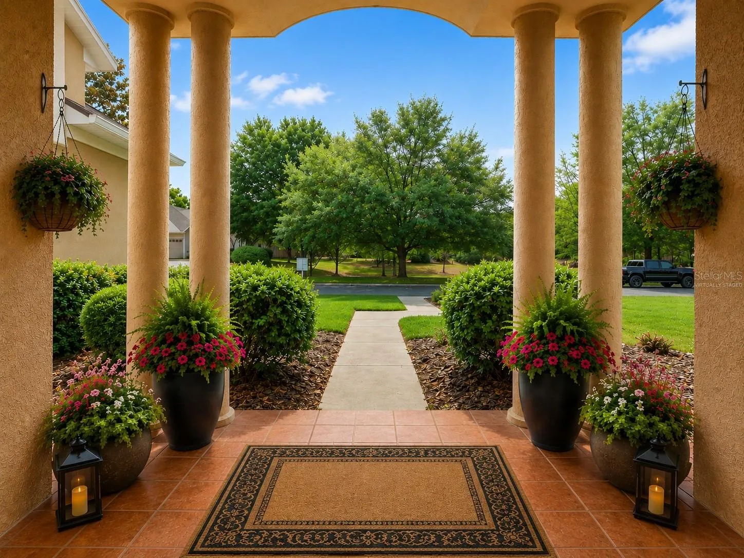 Virtually staged view from front door