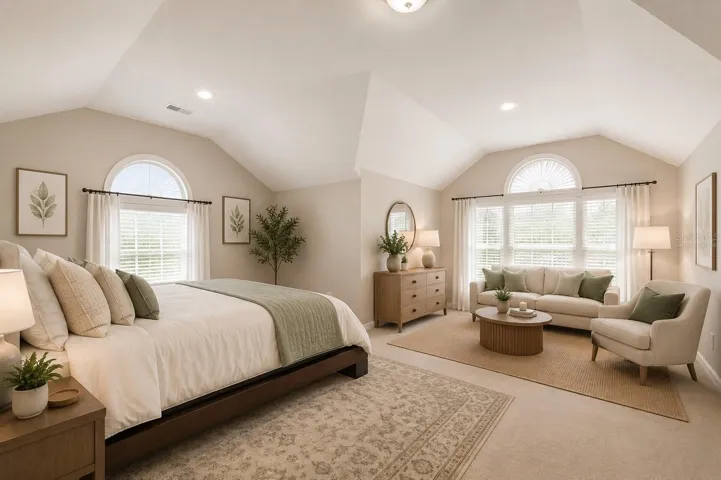 Upstairs bonus room, virtually staged