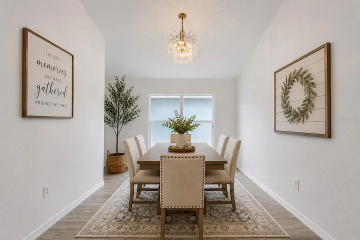 Dining/Flex space virtually staged