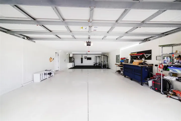 Garage - oversized; finished floors