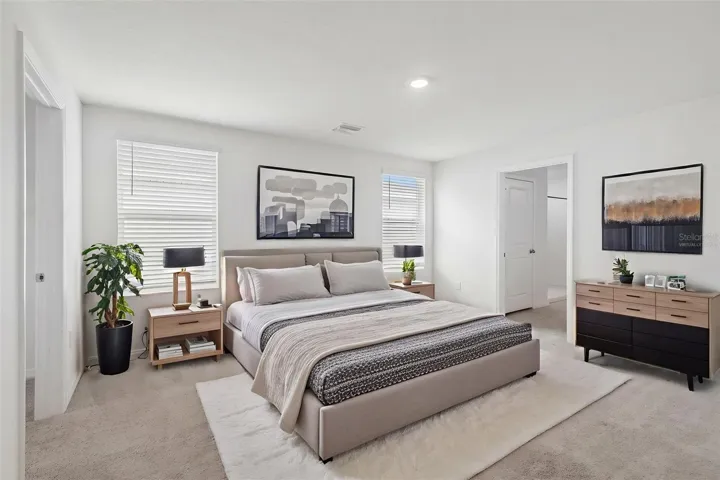 Virtually staged-primary bedroom