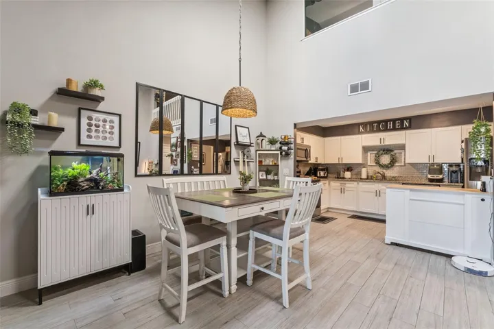 Dining room and kitchen