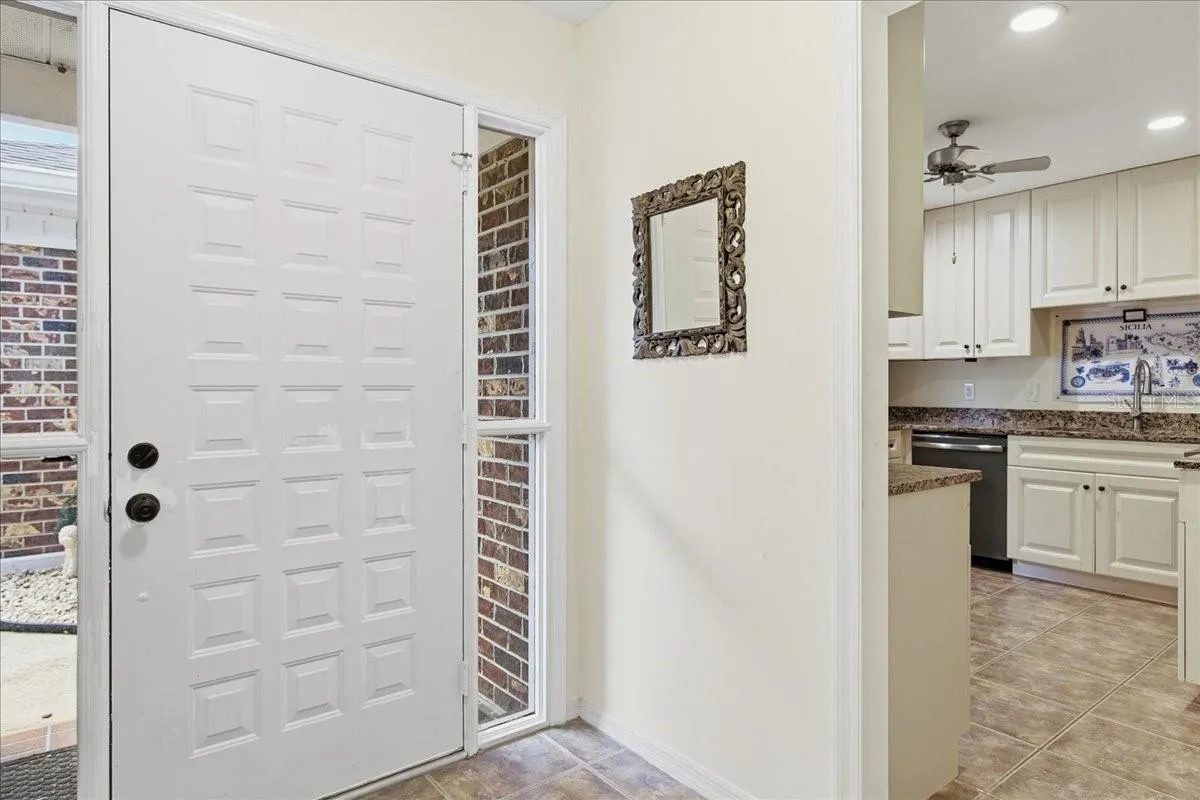 Foyer- entry door with glass light panels