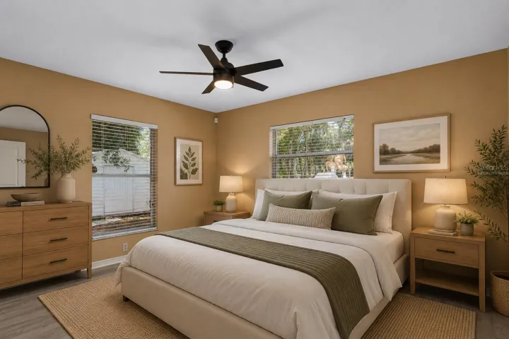 Virtually Staged Primary Bedroom