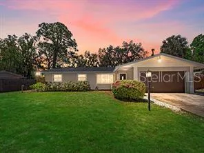 Front elevation at sunset