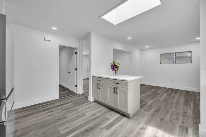 Kitchen overlooking dining room