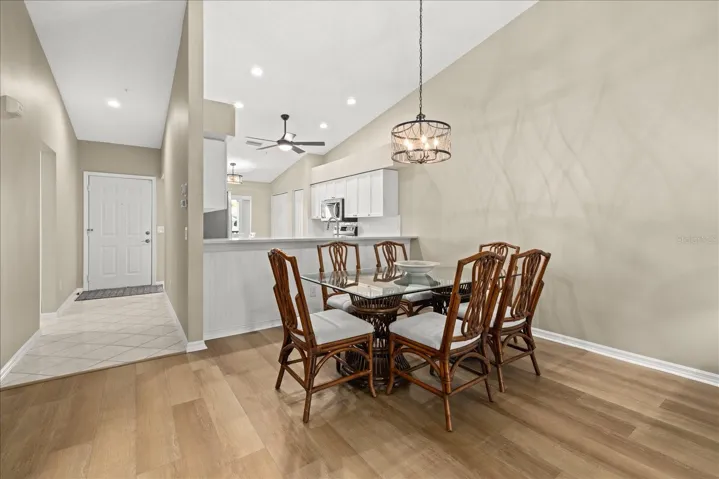 DINING ROOM WITH COUNTER BAR SEATING
