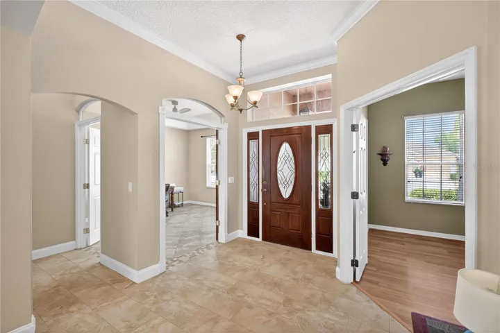 Front door and large foyer