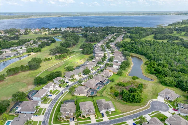 Golf courses surround