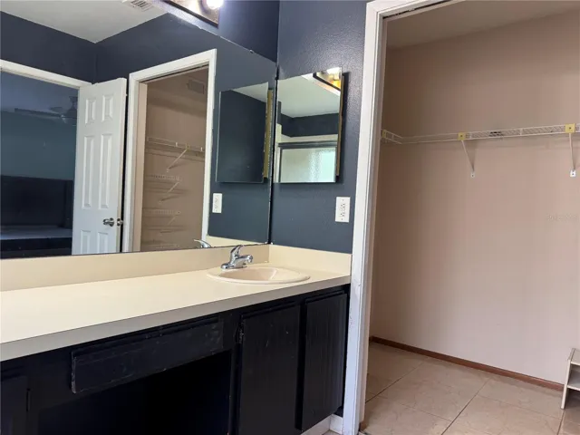master closet in bathroom