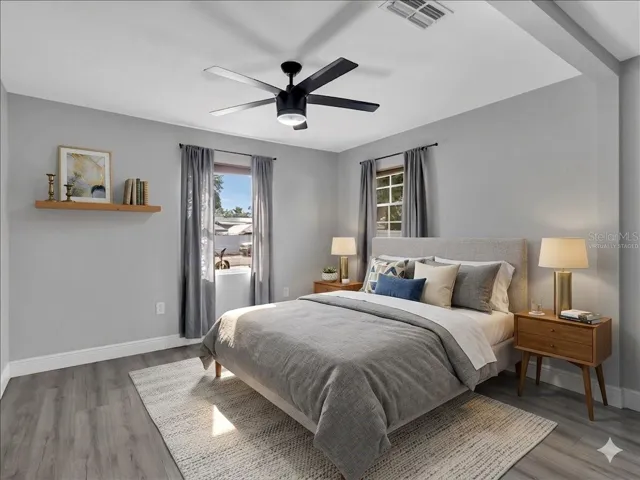 Virtually Staged Master Bedroom