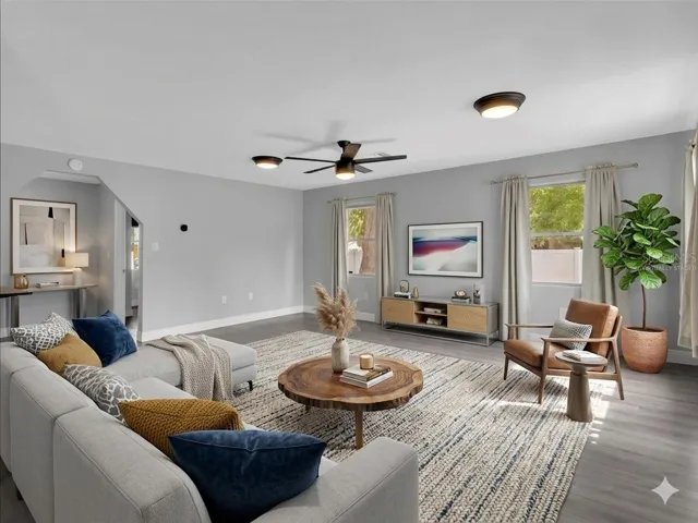Virtually Staged Living Room
