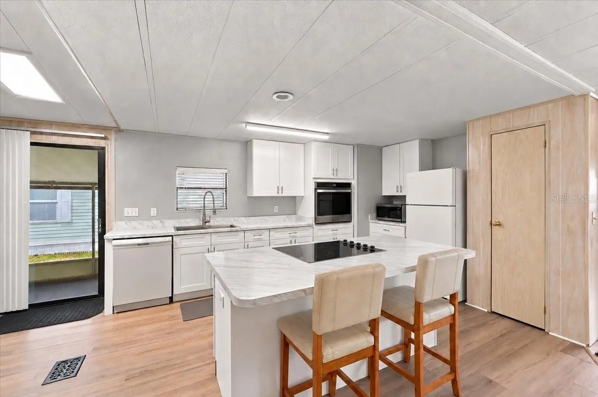 Updated Kitchen with New countertops and Island.