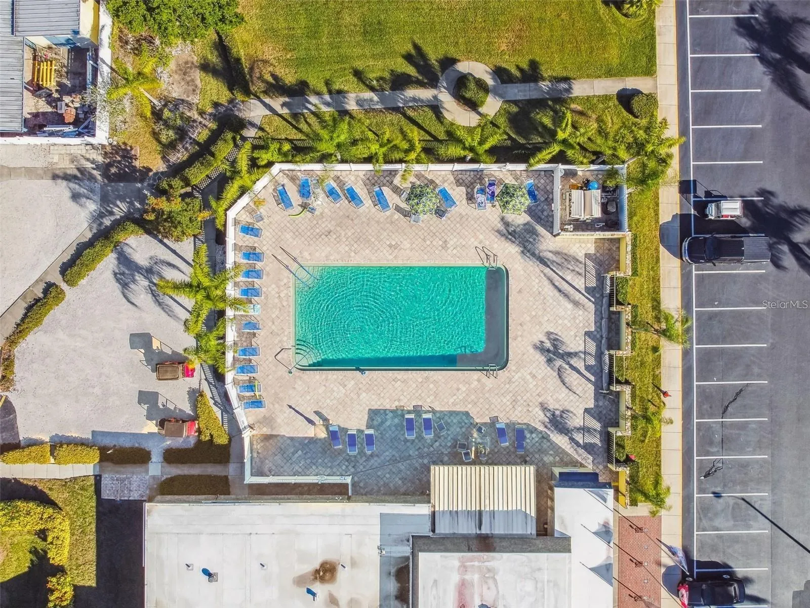 Aerial of pool