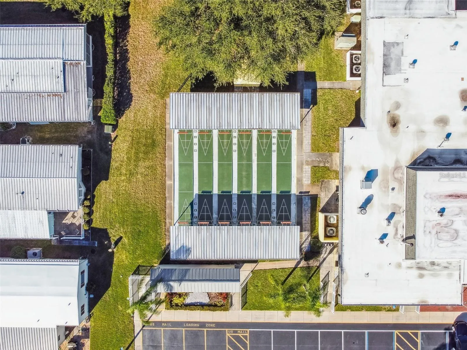 Aerial of shuffleboard